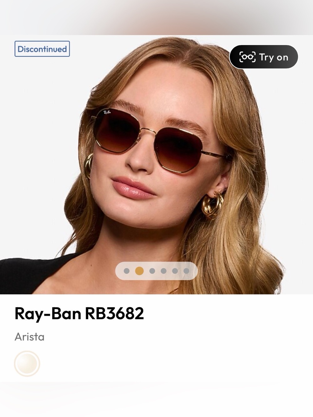 Ray Ban RB3682 Hexagonal Sunglasses